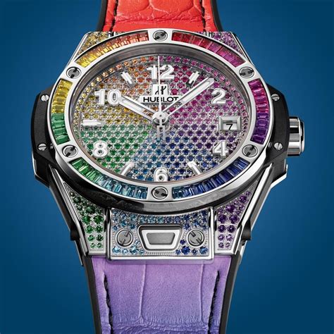 hublot watch rainbow|hublot watch with diamonds.